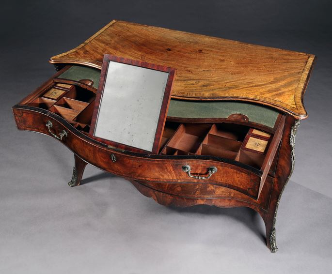 A George III period mahogany serpentine commode Attributed to Henry Hill of Marlborough  | MasterArt